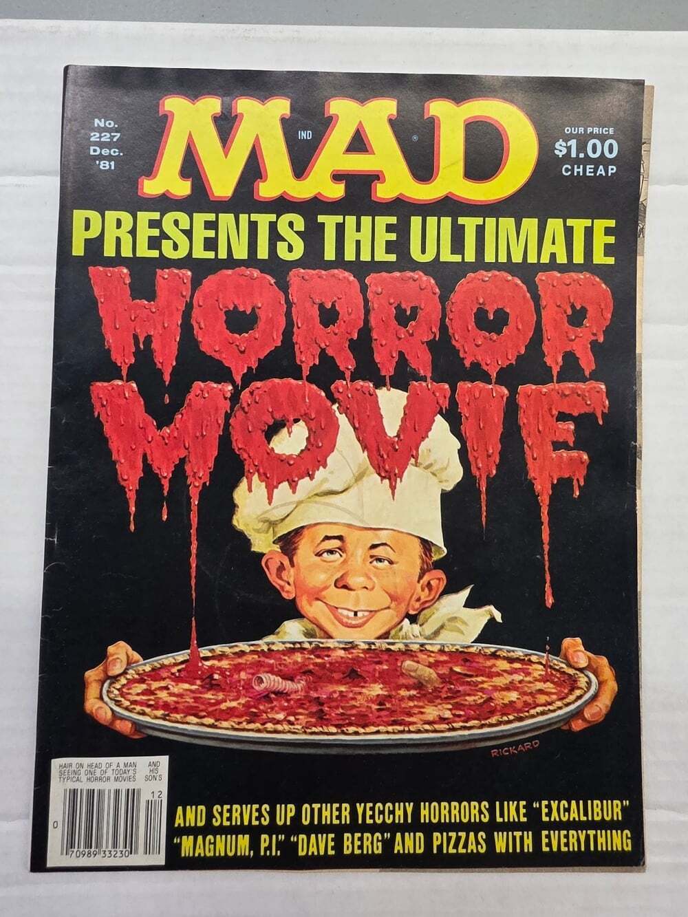 MAD Magazine December 1981 Horror Movie Alfred E Neuman Satire Humour